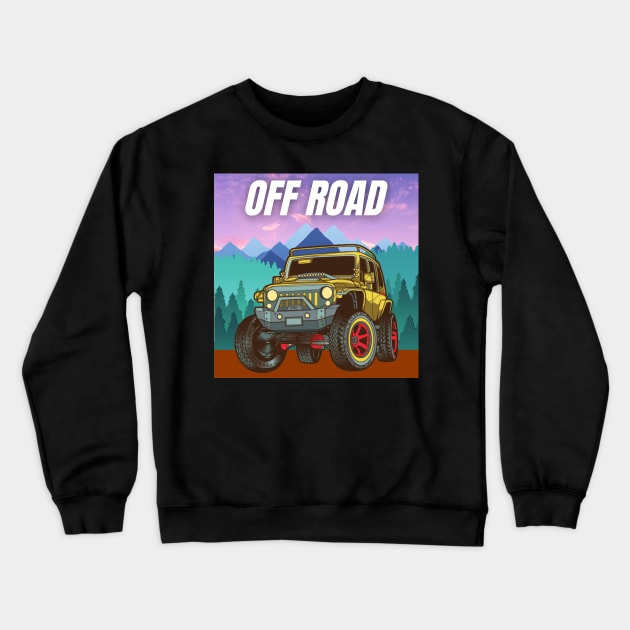 Off road 4x4 Crewneck Sweatshirt by MOTOSHIFT